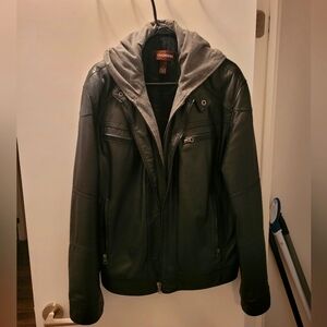 Danier black leather size large jacket